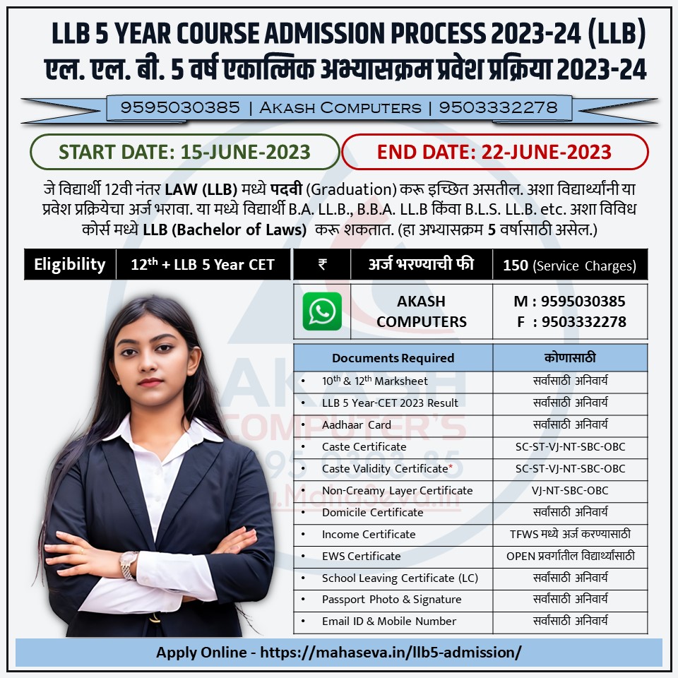 You are currently viewing CAP Application for L.L.B. (Five Year Integrated Course) 2023-24