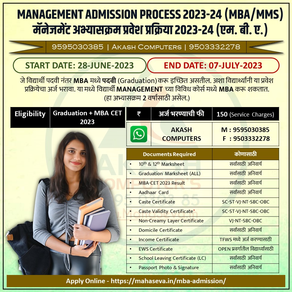 You are currently viewing Management Admissions (MBA/MMS) 2023 – 2024