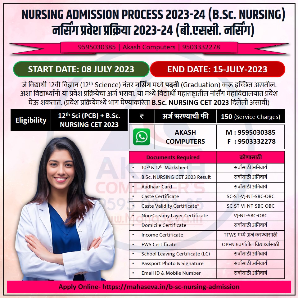 You are currently viewing B.Sc. Nursing Admission Process 2023-24